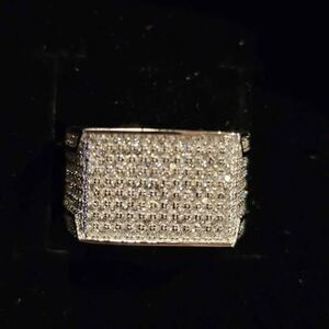 Size 6 Pave Moissanite set in .925 Sterling Silver